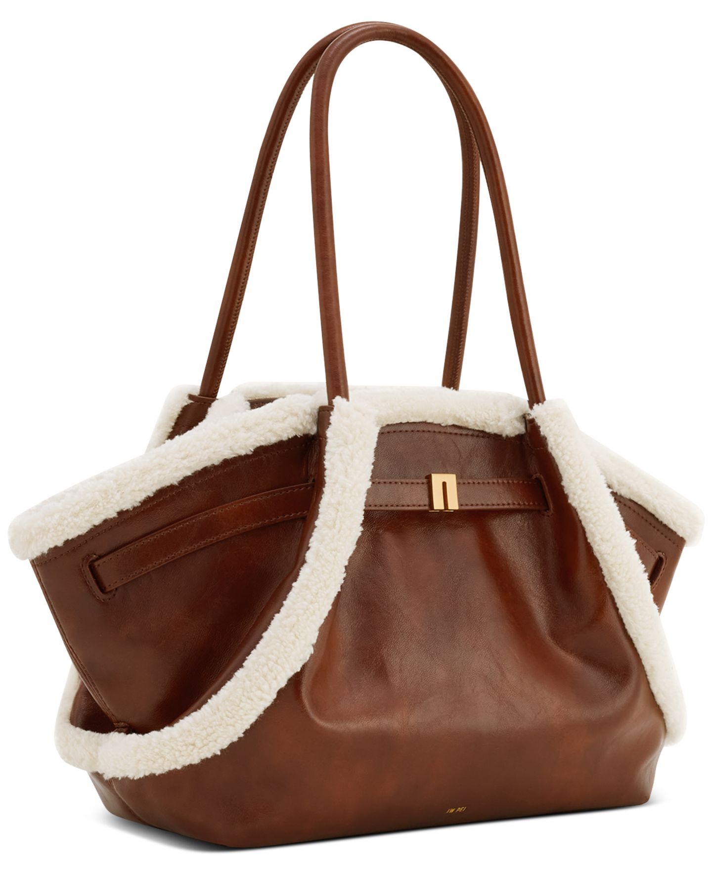 Женская сумка JW PEI Hana Extra-Large Top Handle Tote Handbag, цвет: Коричневый — фото 3