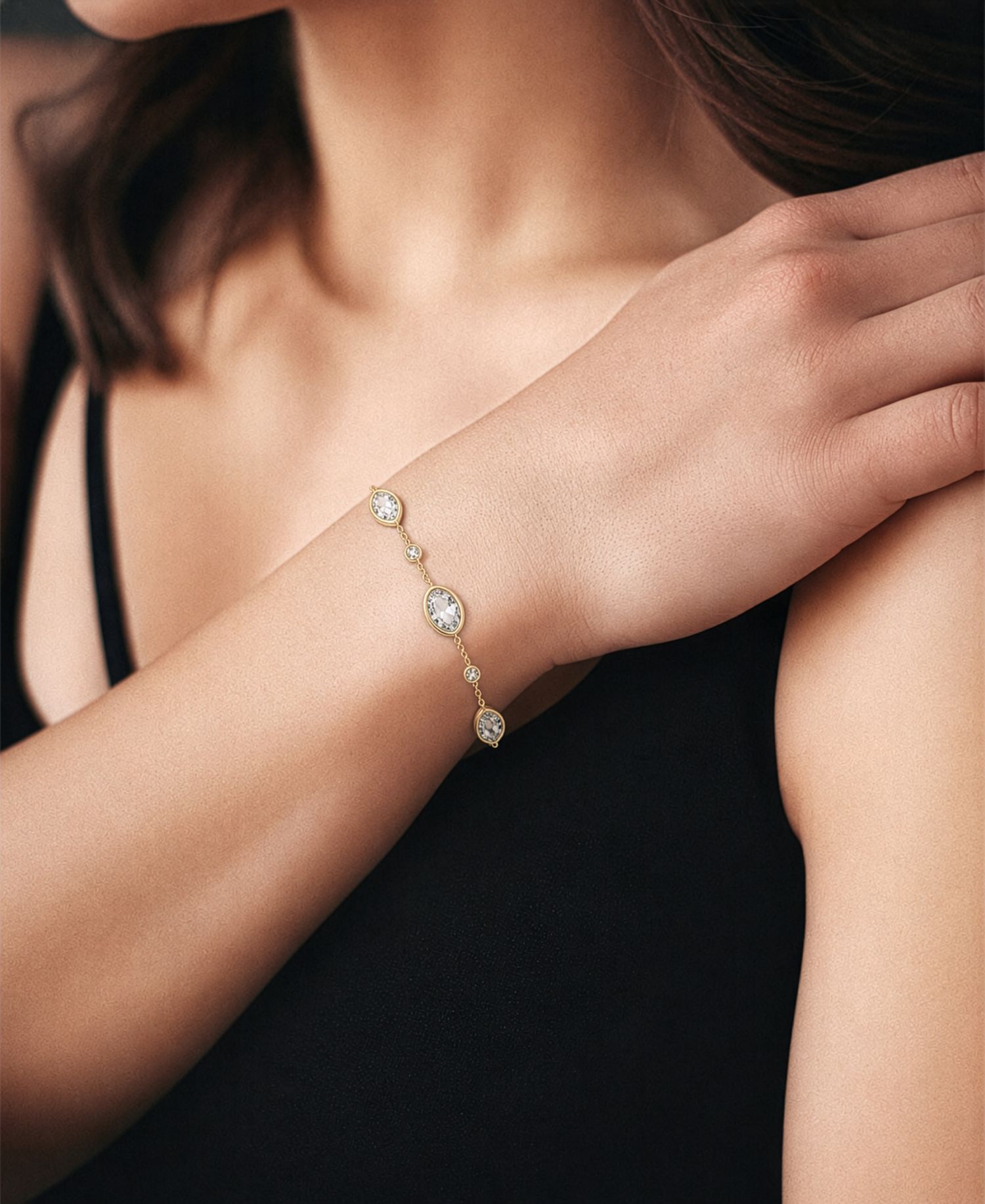 Lab-Grown White Sapphire (2-3/4 ct. t.w.) Bracelet in 14k Gold Over Sterling Silver