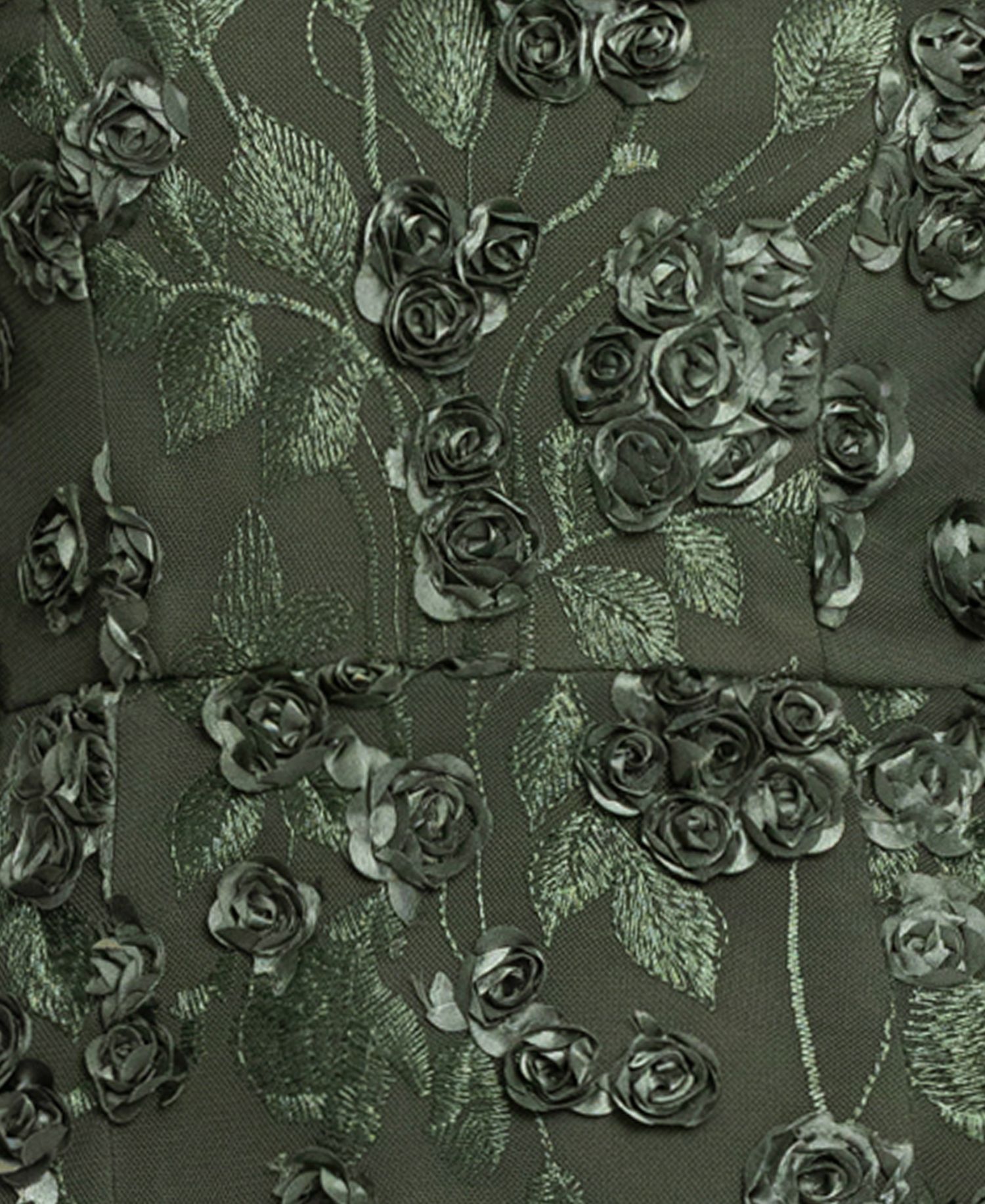 Women's Long Sleeve Rose Flower Dress