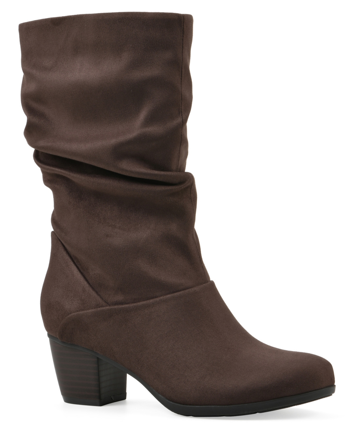 Cliffs By White Mountain Women's Angelie Mid Shaft Boot In Dark Brown Fabric