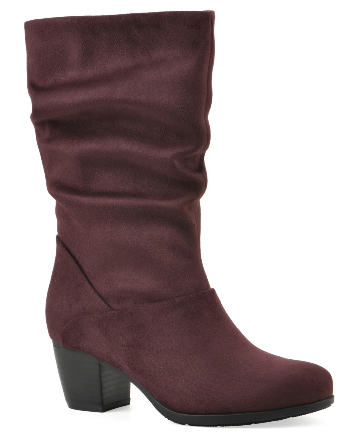 Cliffs By White Mountain Women's Angelie Mid Shaft Boot In Dark Burgundy Fabric