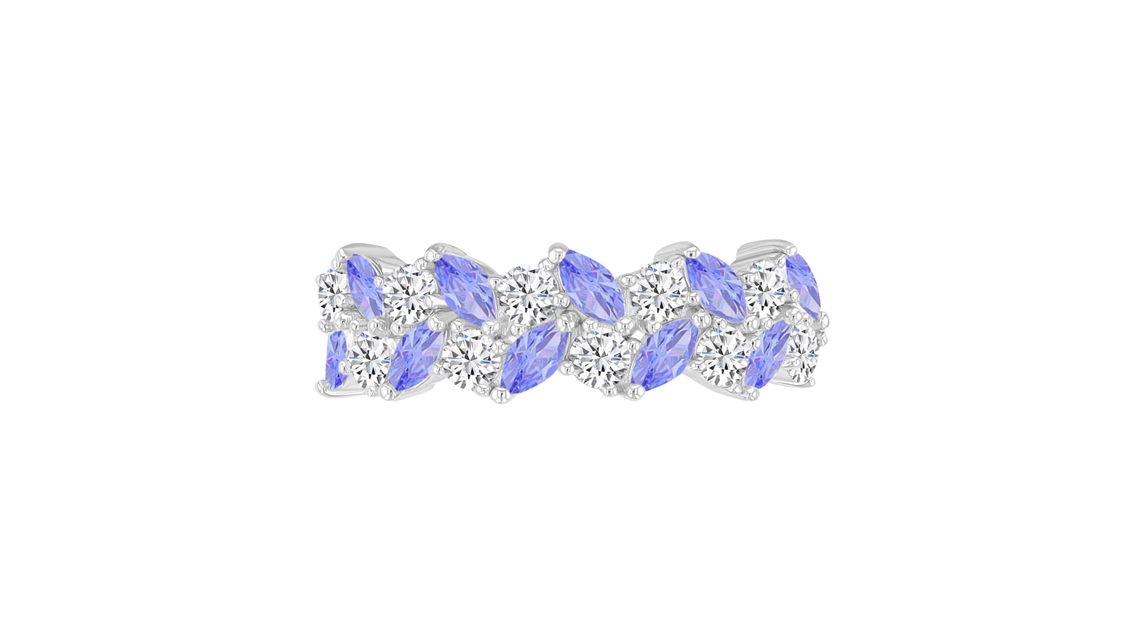 Macy's Silver-Plated Marquise Tanzanite Ring