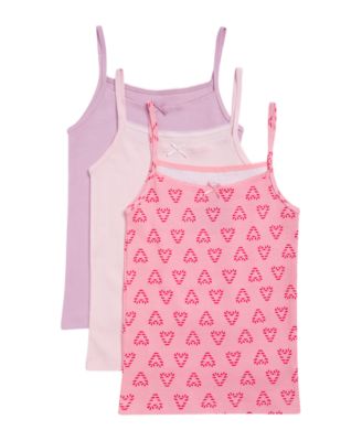 Girls' 6-16 Picot Trim Camis, 3-Pack