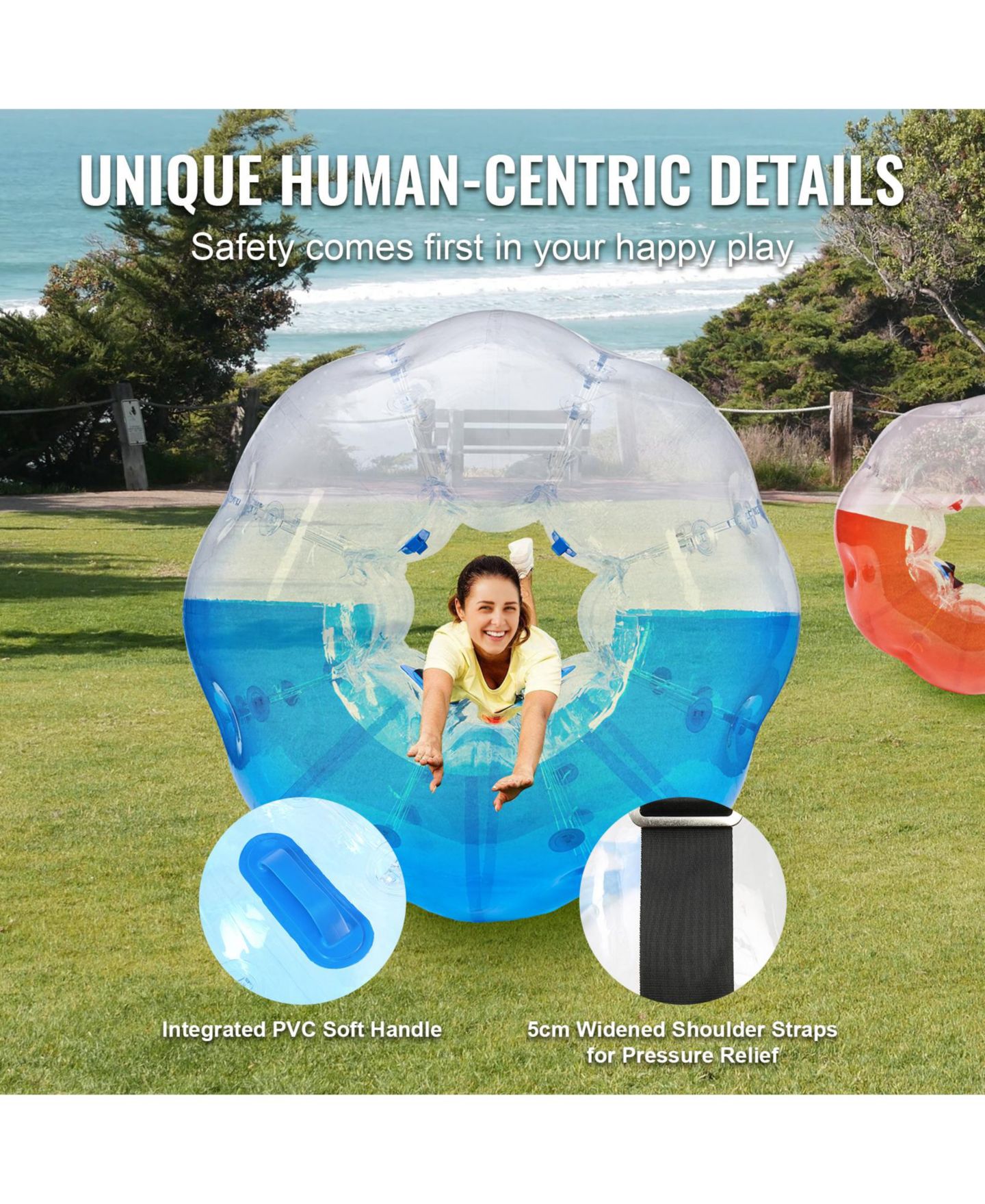 Детские игрушки VEVOR Sumo Zorb Balls 5FT 2-Pack Bumper Balls, от 7 лет — фото 4