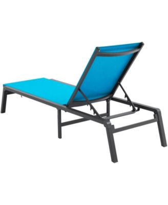 Chaise Lounge Chair Outdoor Patio Lounge Chair Adjustable 5-Position 2 pcs