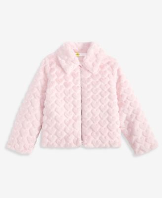 Toddler Girls' 12M-5T Heart Faux-Fur Jacket