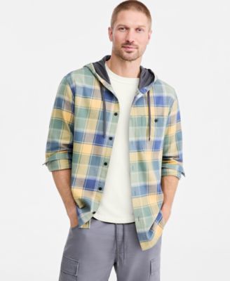 Men's Manny Hooded Classic-Fit Flannel Shirt