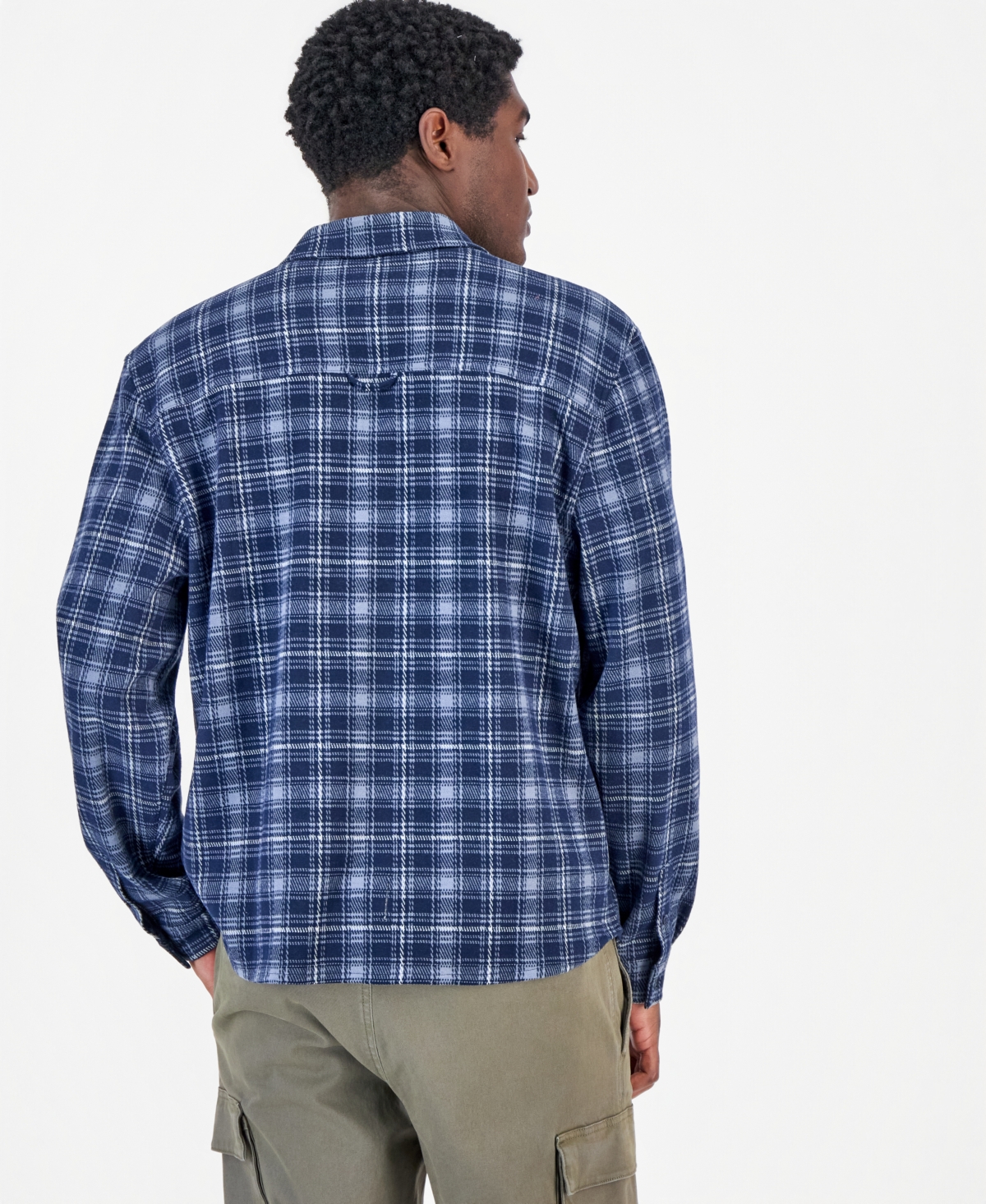 Sun + Stone Men's Justin Plaid Knit Shirt, Macy's Exclusive