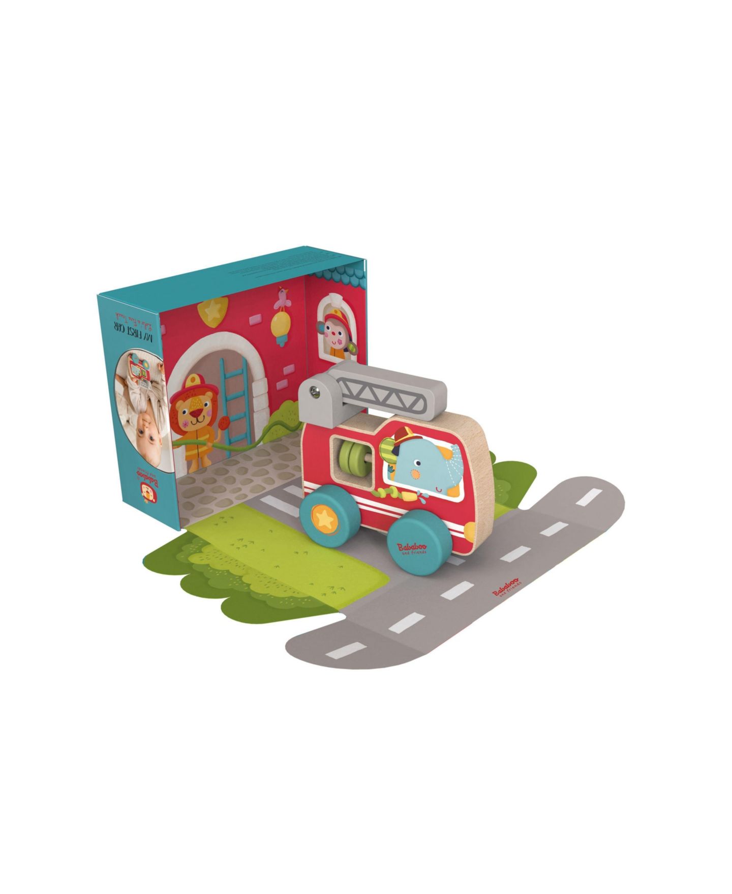 Детская игрушка Bababoo and friends Elephant Lolo Fire Truck My First Car, цвет: Open Miscellaneous — фото 2