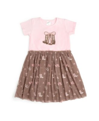 Baby Girls (12M-24M) Howdy Darling Western Short Sleeve Tutu Dress