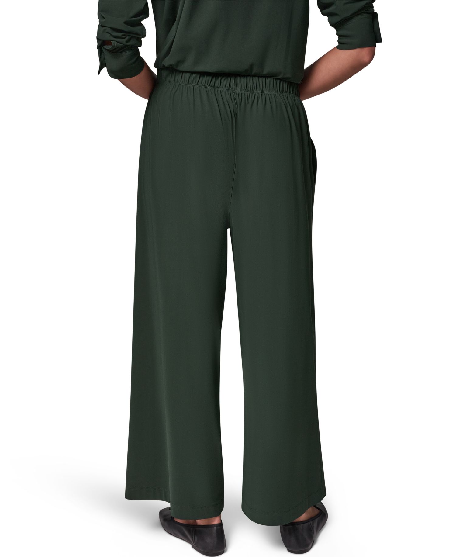 Women's Mid-Rise Wide-Leg Pull-On Pants