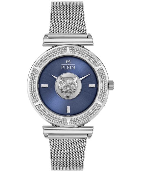Женские часы Plein Sport Opium Mirage Quartz Round Silver Stainless Steel Case 38mm