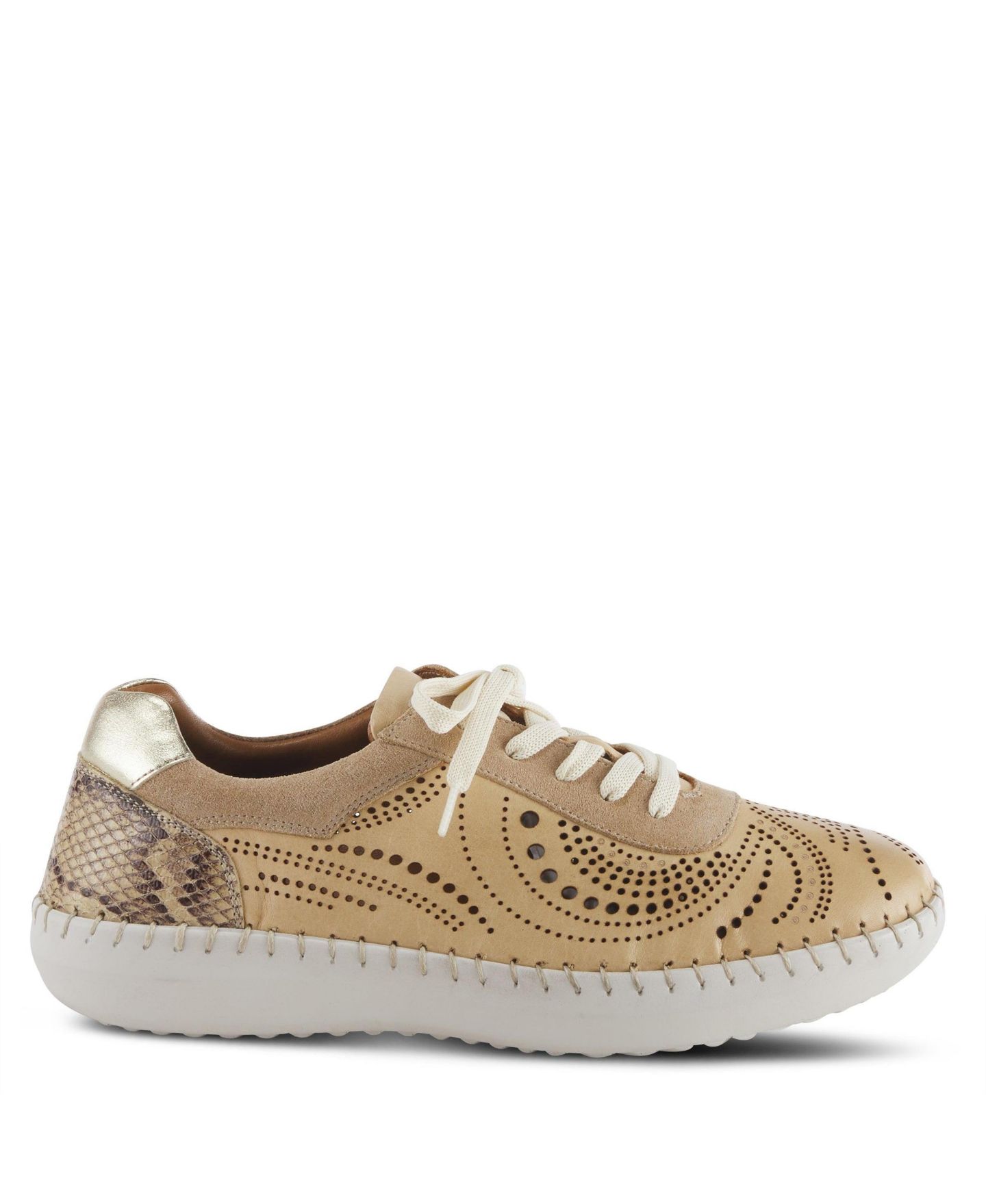 Женские кроссовки Spring Step Jumilla Lace-Up with Stitch-to-Sole Construction, цвет: Бежевый — фото 5