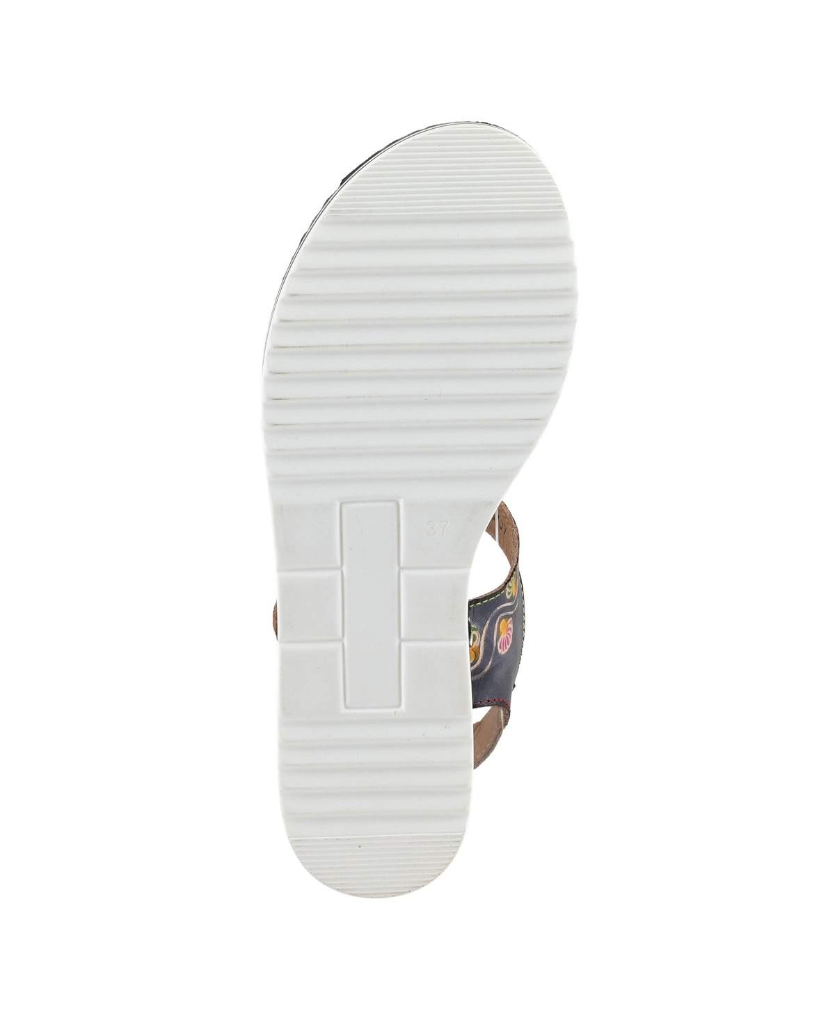 L'Artiste Women's Laga Platform Sandal with Hand-Painted Leather