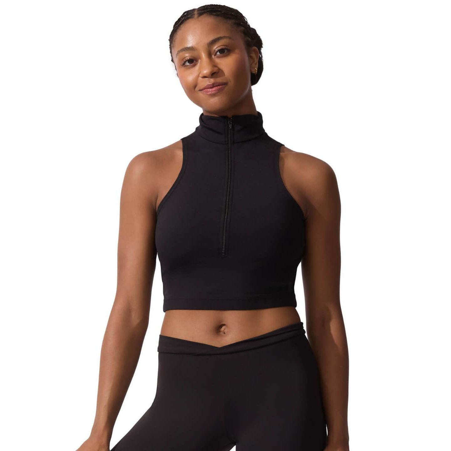 Женский топ Capezio Team Basics Mock Neck, цвет: Чёрный — фото 4