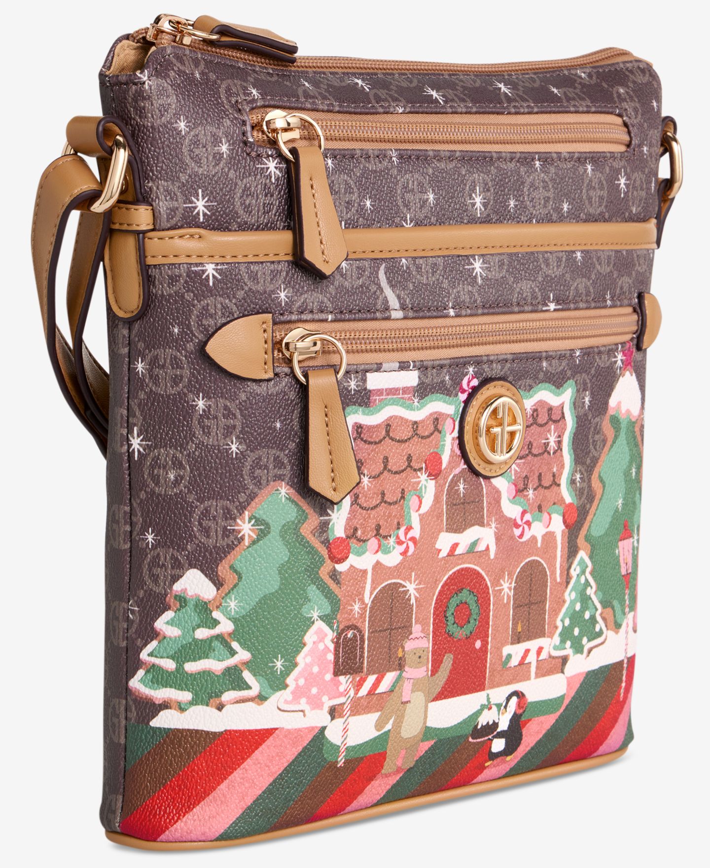 Женская сумка Giani Bernini Gingerbread Bears North South Crossbody, цвет: Fa26 Bears — фото 3
