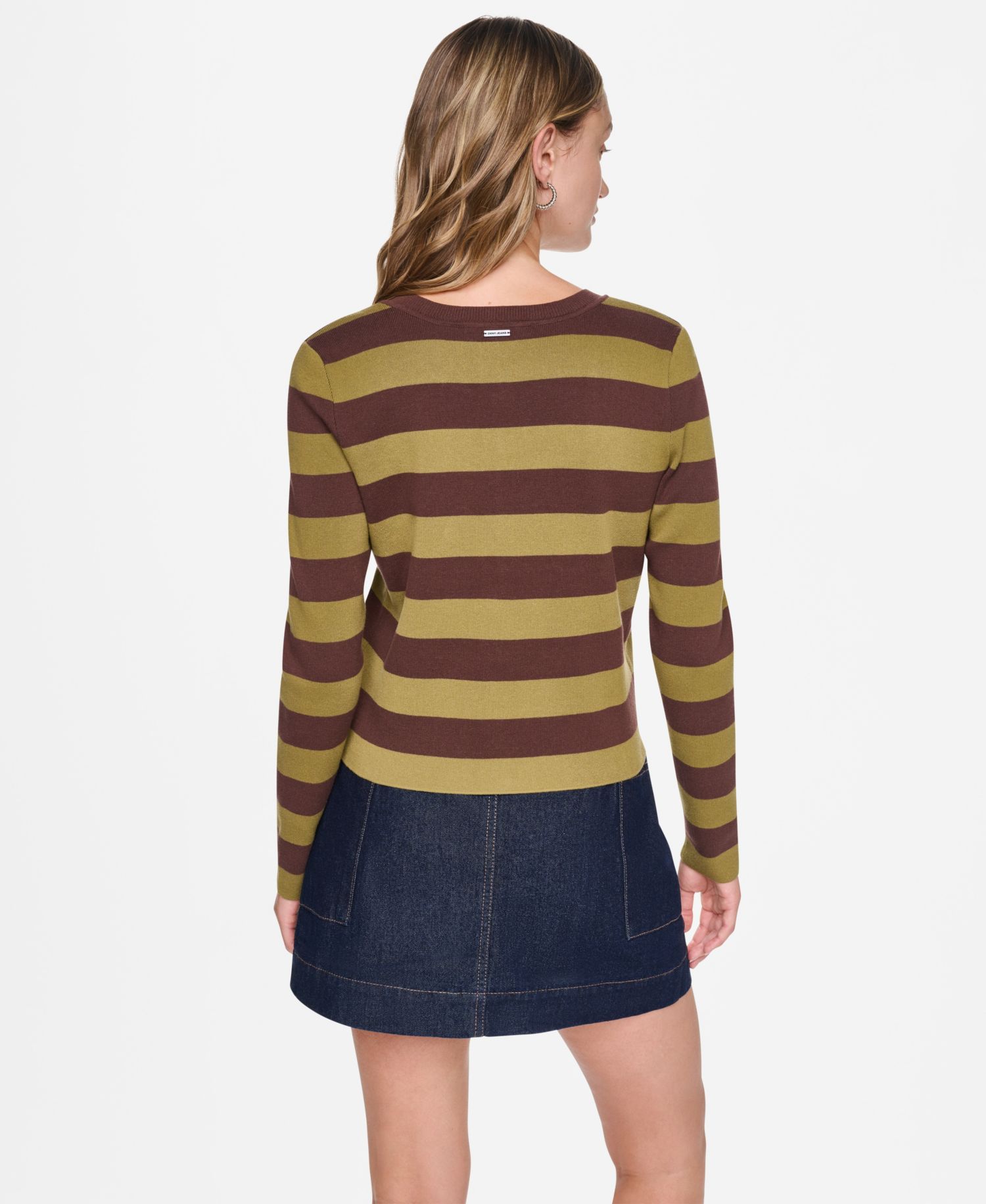 Petite Striped Cotton-Blend Cardigan