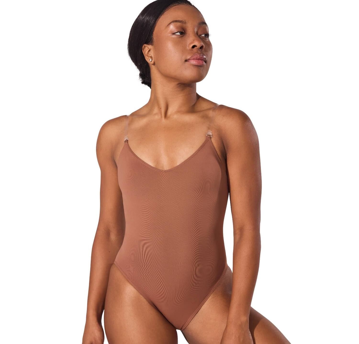 Women's Camisole Leotard w/ Clear Transition Straps