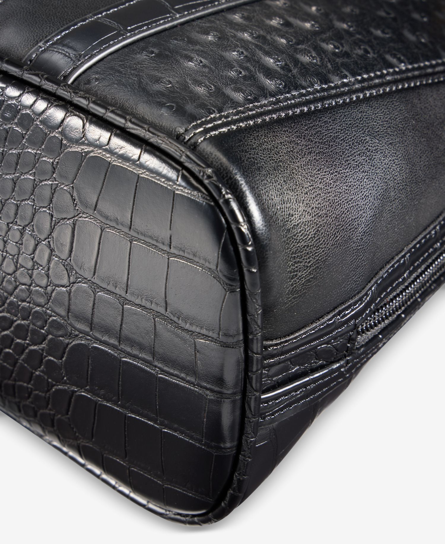 Mixed Media Detailed Dome Satchel