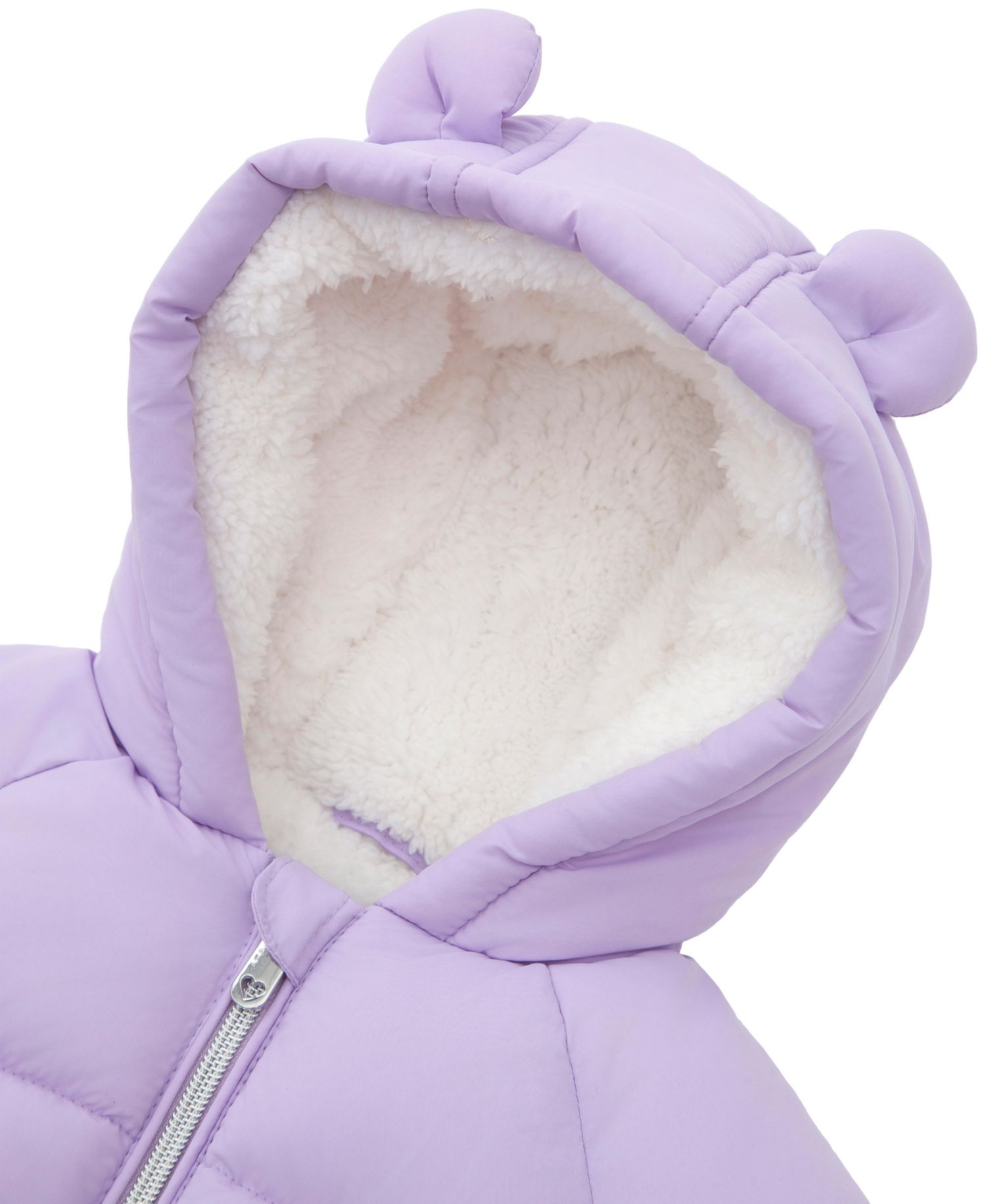 Baby Girls (6-24M) Borg-Lined Bear Ears Puffer Jacket