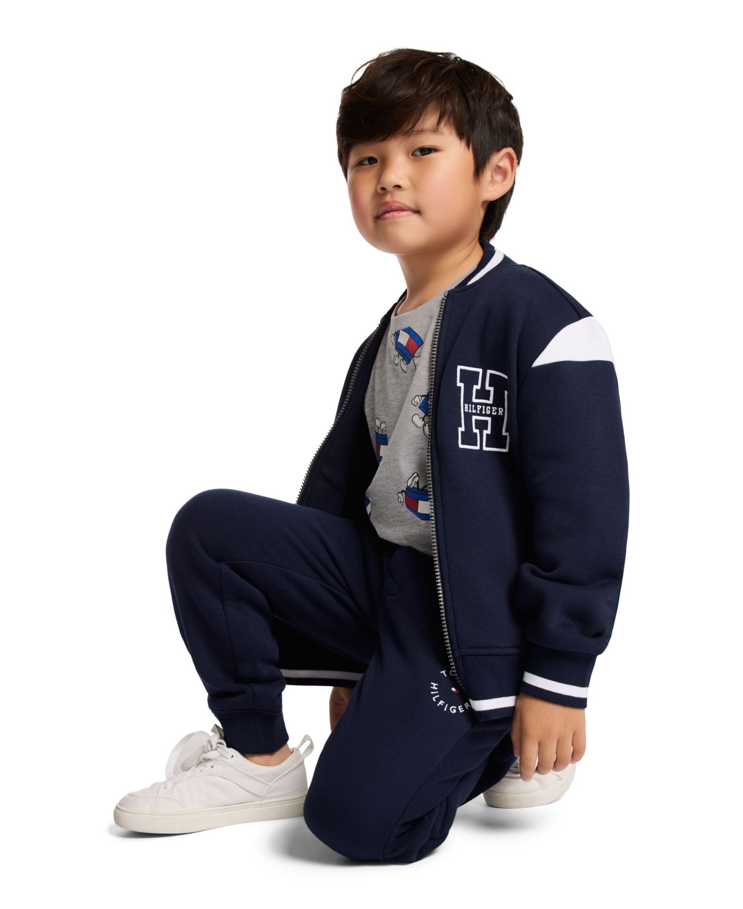 Boys' 2T-7 Collegiate Varsity Zip-Front Jacket