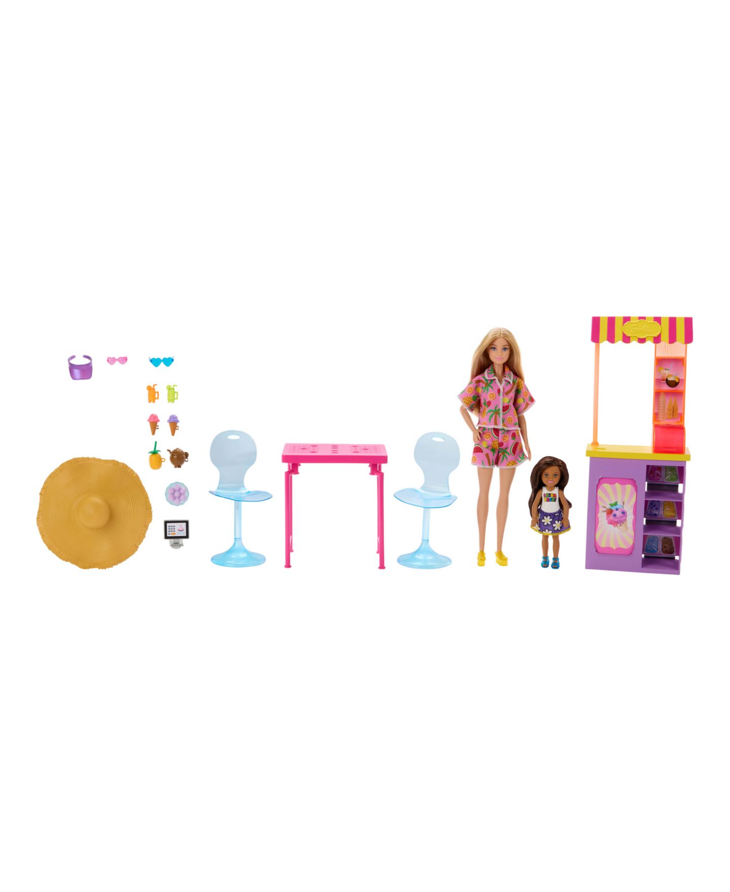 Игровой набор Barbie & Chelsea «Летние каникулы: киоск на пляже», 2 куклы и аксессуары — фото 2