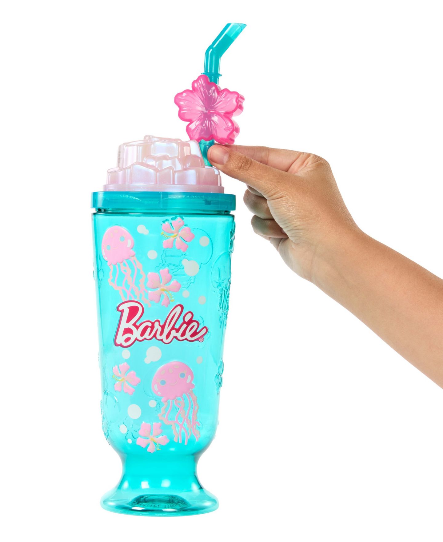 Модная кукла Barbie Pop Reveal Sea Slushy, 12.75", меняет цвет волос, с питомцем — фото 3