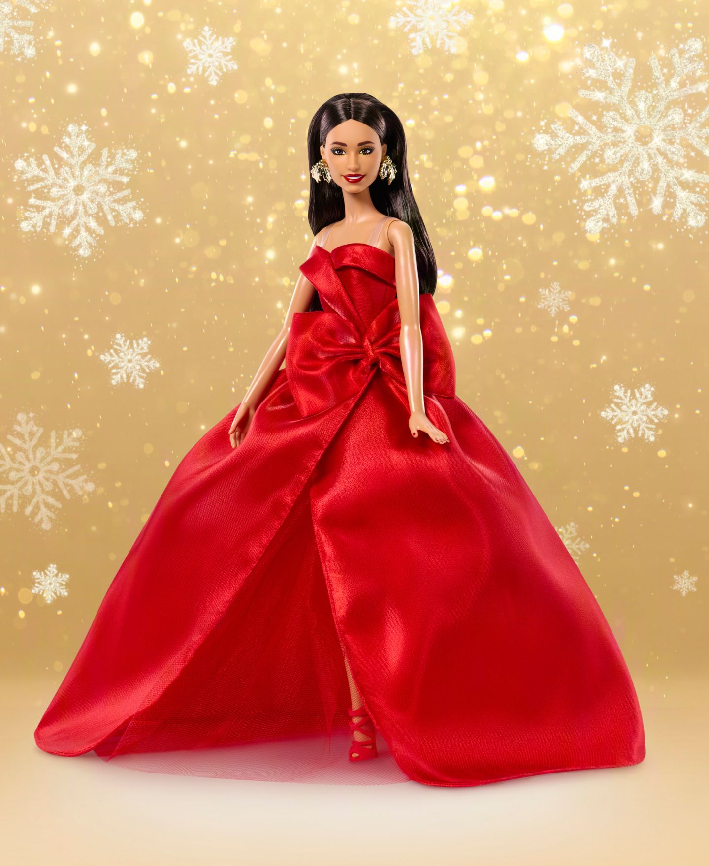 Детская кукла Barbie 2026 Holiday 13" Collectible Brown Hair Fashion Doll — фото 6