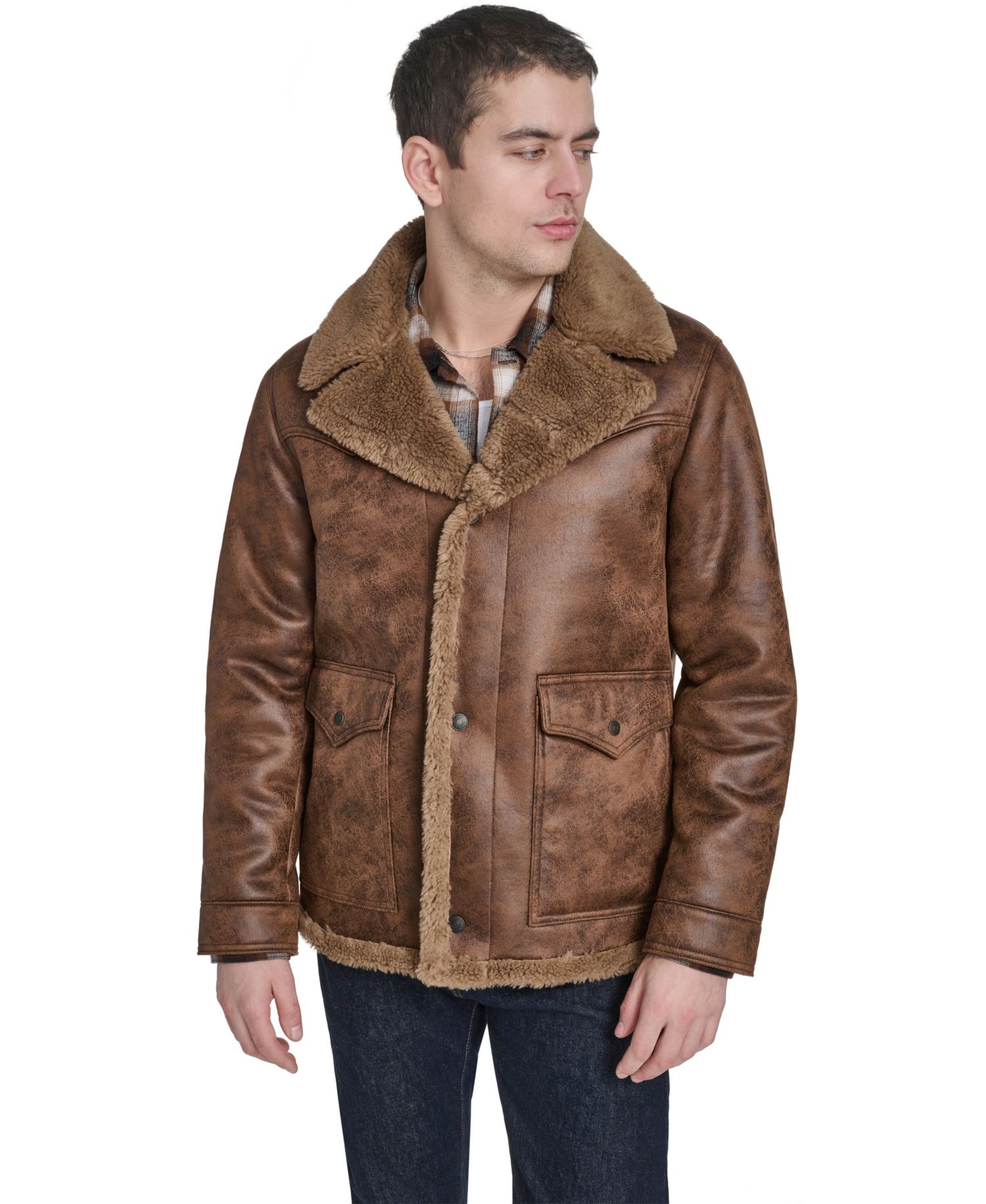 Men's Laydown Collar Classic-Fit Rancher Jacket