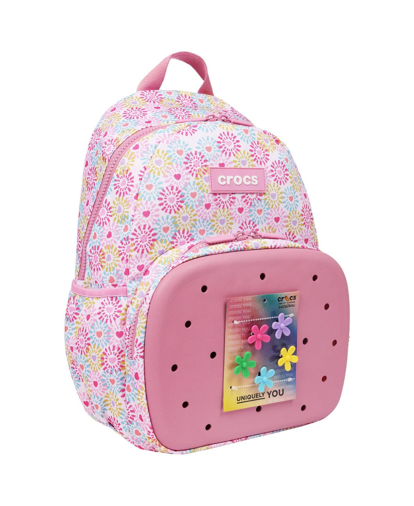 Рюкзак Crocs Floral Back to School with EVA Front Pocket Customizable Jibbitz, цвет: Розовый — фото 2