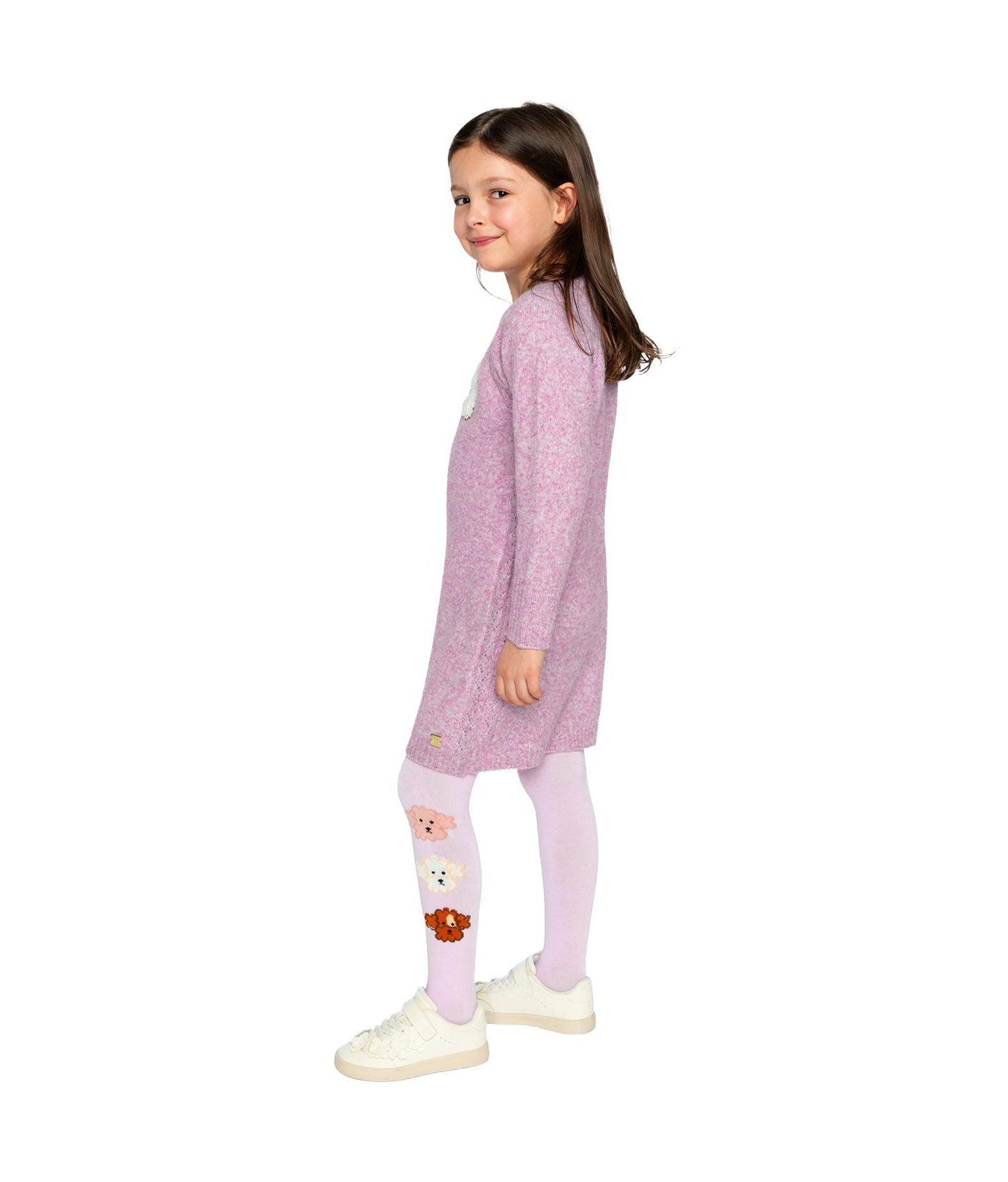 Платье Deux par Deux Poodle Knit Dress для девочек, цвет: Лавандовый — фото 3