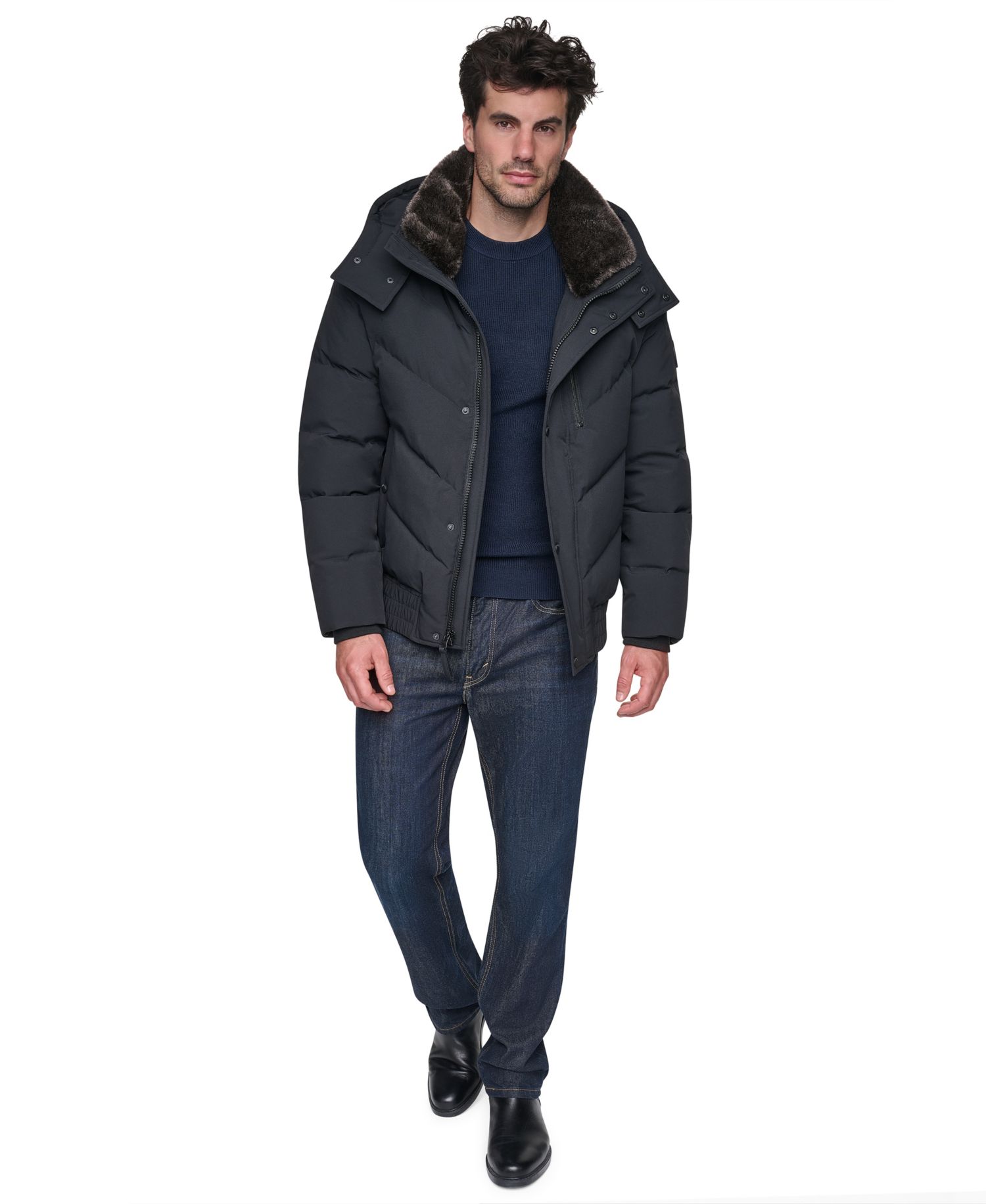 Men's Hooded Bomber Jacket