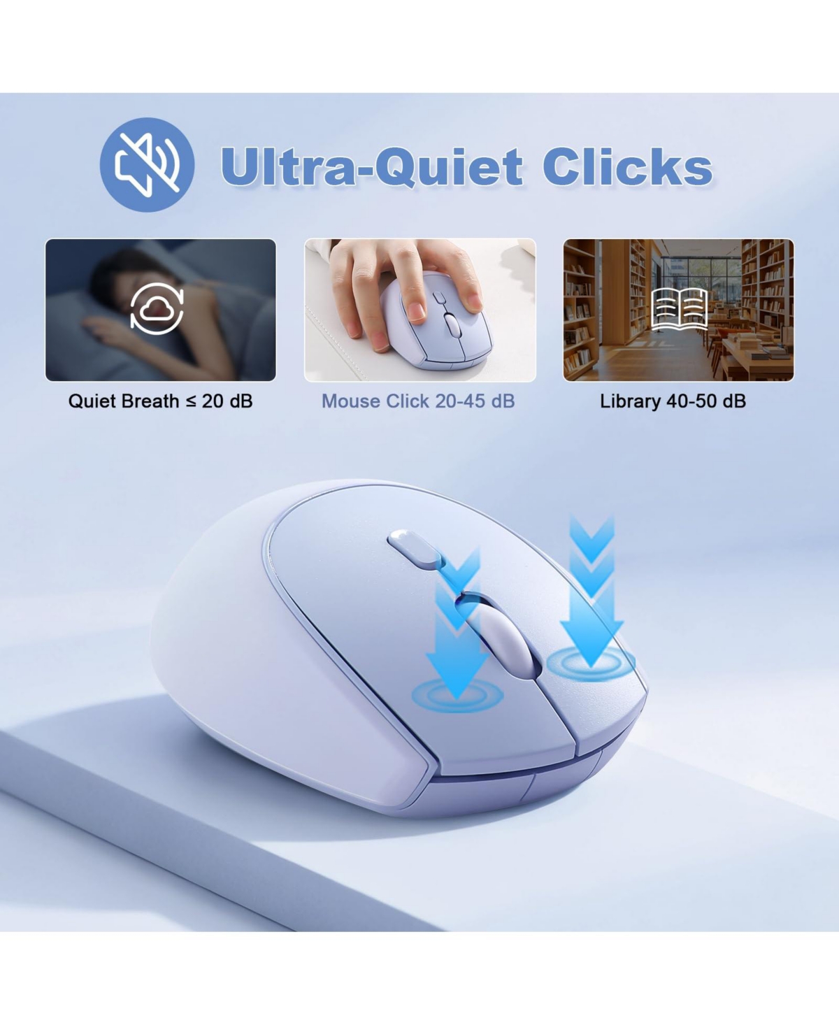 Lisen C2 Wireless Ergonomic Mouse for Laptops and Desktops