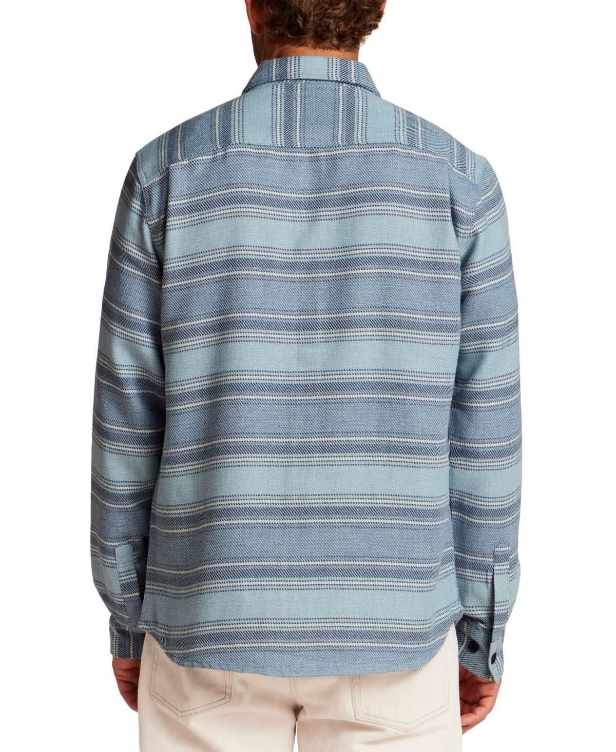 Weatherproof Vintage Men's Stripe Twill Flannel Overshirt Jacket