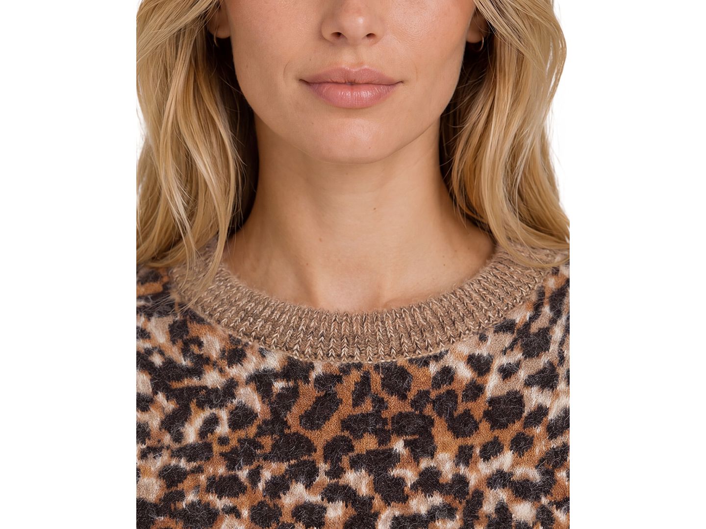 Женский свитер Liverpool Los Angeles Leopard-Print Long-Sleeve, цвет: Разноцветный леопардовый — фото 3