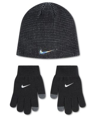Boys' 8-20 Multi-Stripe Peak Beanie and Gloves, 2-Piece Set