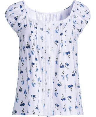 Plus Size Sleeveless Lightweight Jersey Pintuck Button Front Blouse