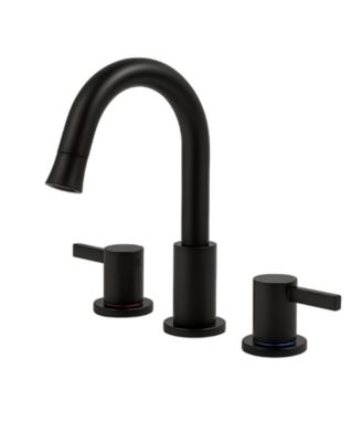 8 Inch Widespread Bathroom Faucet 2 Handle 3 Hole with 360 Pull Down Sprayer and Pop Up Drain