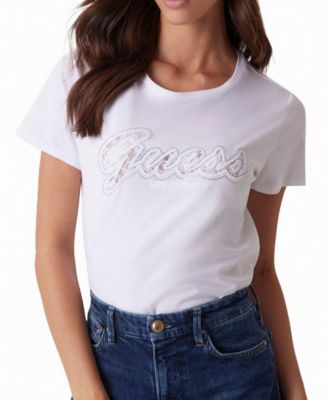 Women's Script Lace Logo Easy Cotton T-Shirt
