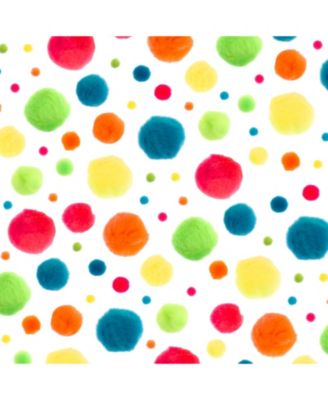 Mix Pom Poms 100-Piece Acrylic Assorted Sizes