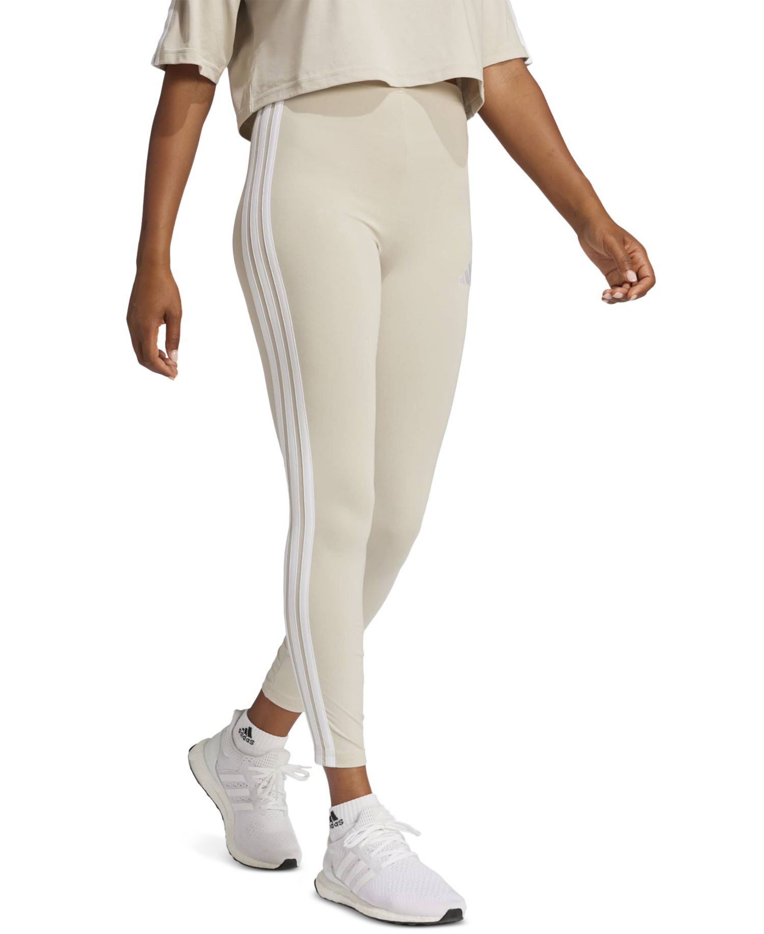 Plus Size Essentials 3-Stripes Cotton Leggings