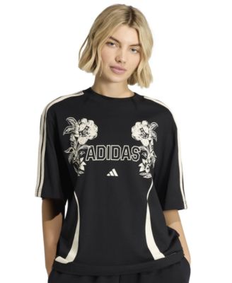 Women's Farm Gfx Tee 2 Retro Graphic-Print 3-Stripes Crewneck T-Shirt