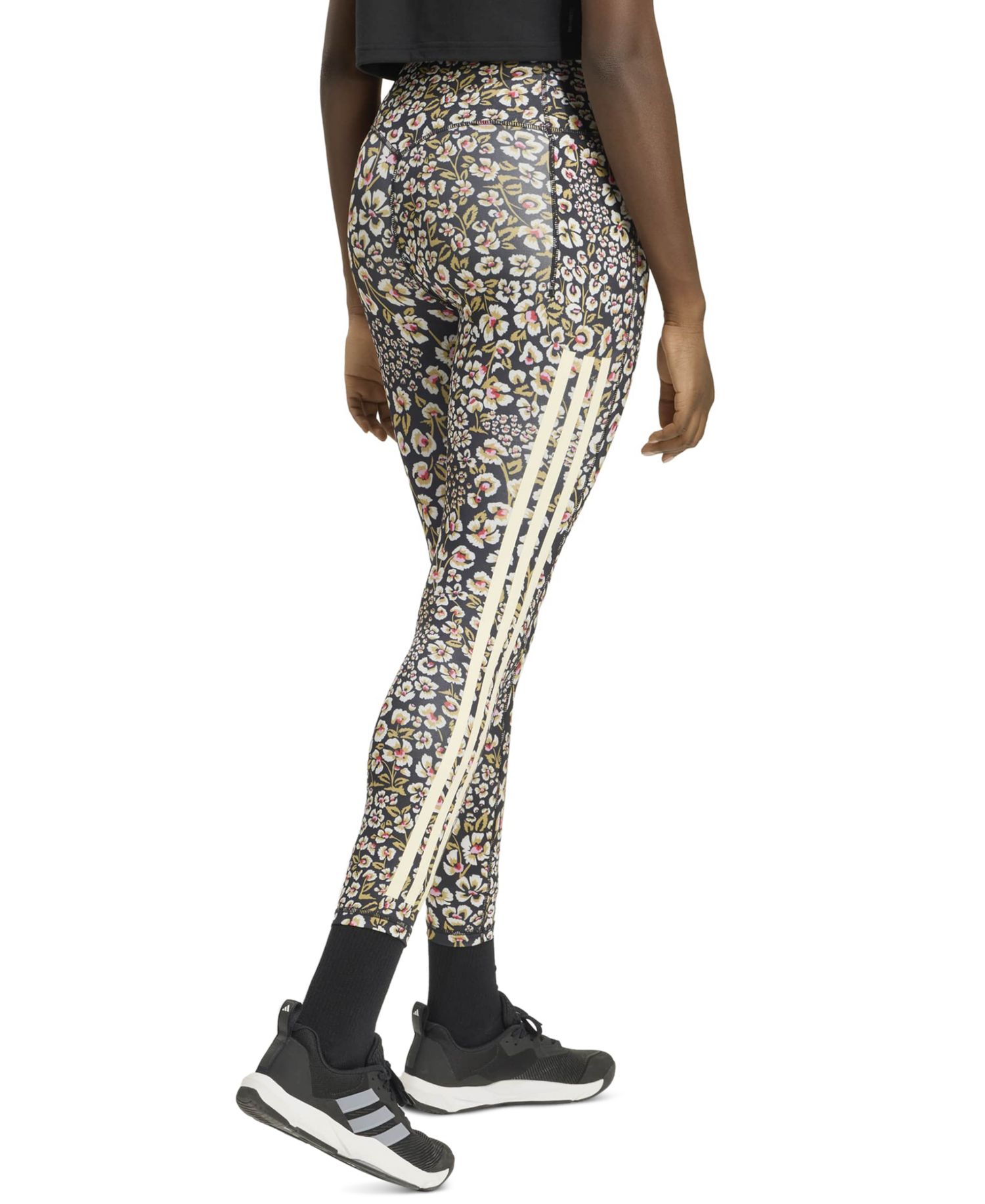 Women's Farm Floral High-Waisted Leggings with Pockets
