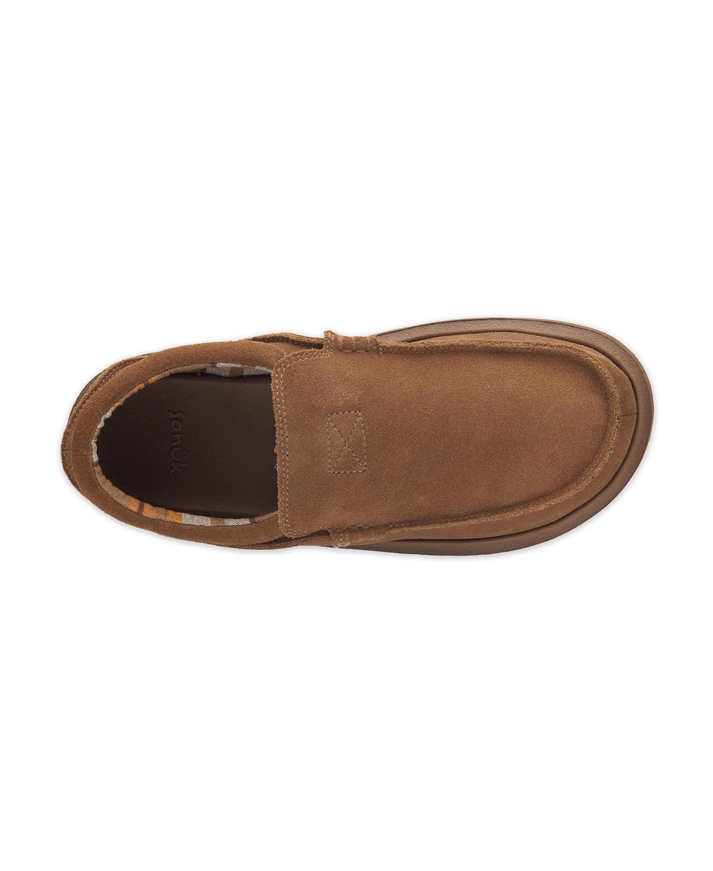 Мужские туфли Sanuk Chiba Leather - Men Loafers, цвет: Рыжевато-коричневый кожаный — фото 3