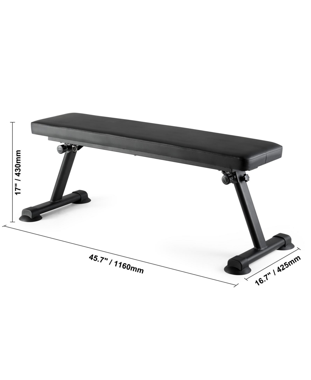 Sevorley Foldable Flat Weight Bench for Home Gym, 1000 lb Capacity