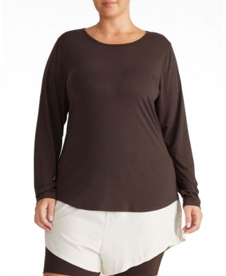 Plus Size Mia Long-Sleeve Crewneck T-Shirt