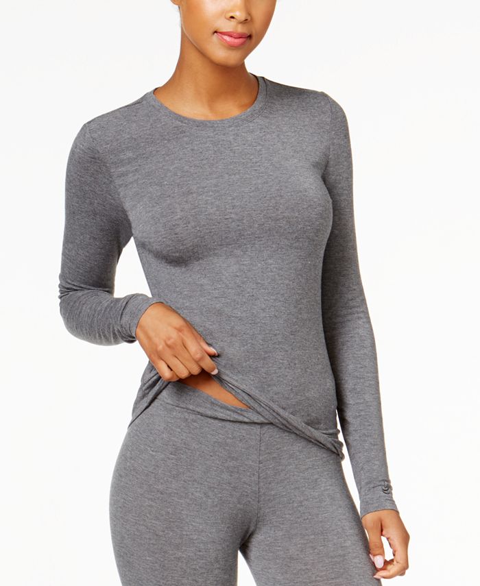 Cuddl Duds Women's Softwear Stretch Long Sleeve Crew Shirt - Macy's