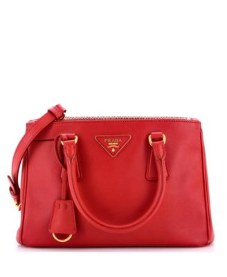Small Double Zip Lux Tote Saffiano Leather