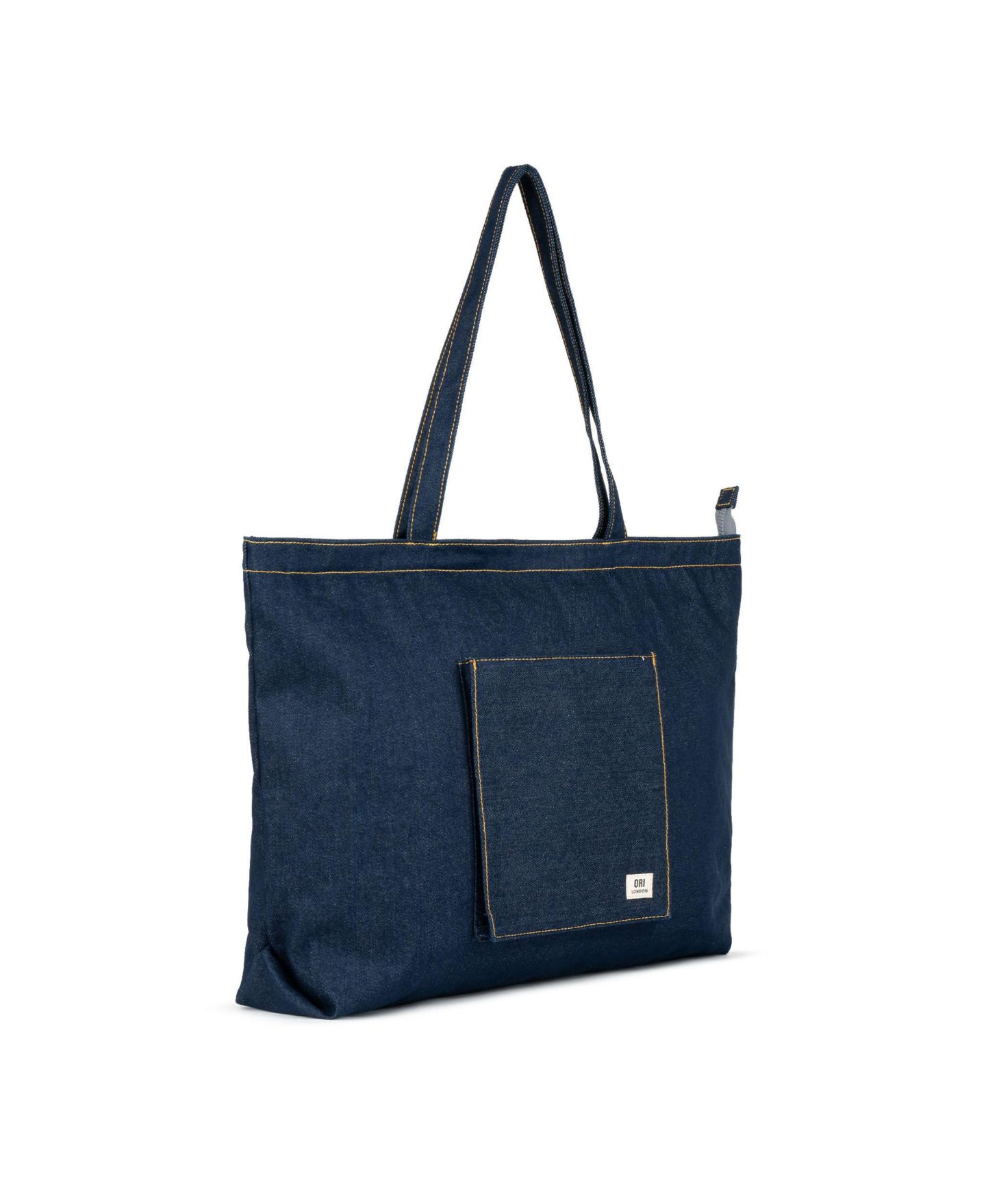 Женская сумка ORI London Portobello Wash Denim Large Cotton Wash Denim Cotton Large, цвет: Тёмная варка джинсовый — фото 2