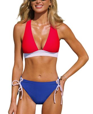 Women's Wide Strap Tie Side Bikini Set